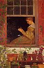 Winslow Homer Morning Glories painting